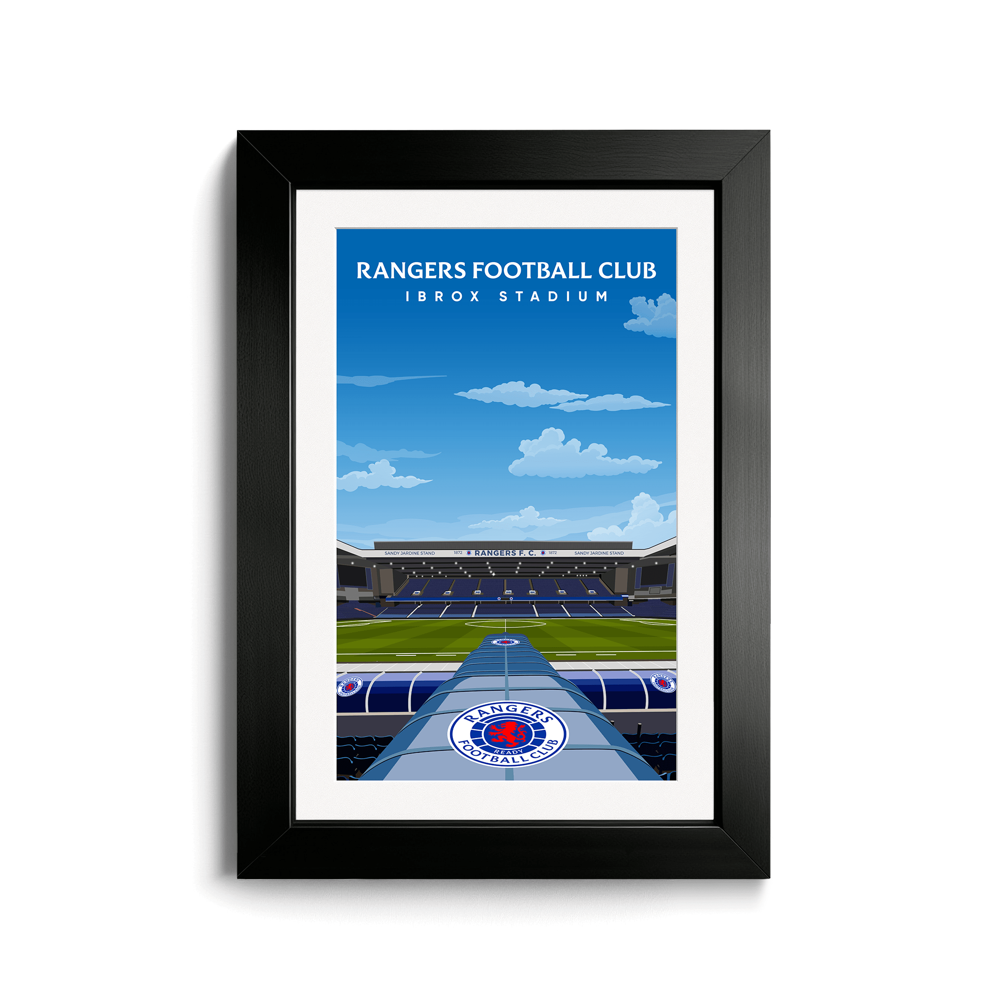 Rangers FC Ibrox Hand Drawn Stadium Design image 5