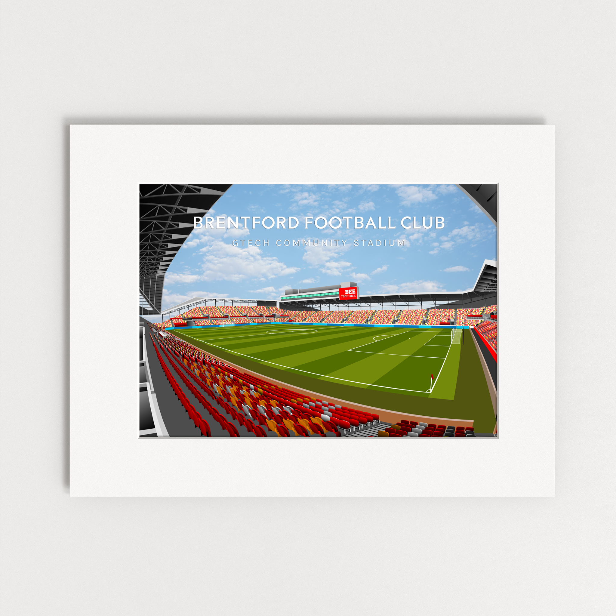 Brentford FC Ground Hand Drawn Image