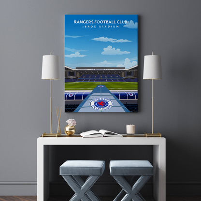 Rangers FC Ibrox Hand Drawn Stadium Design