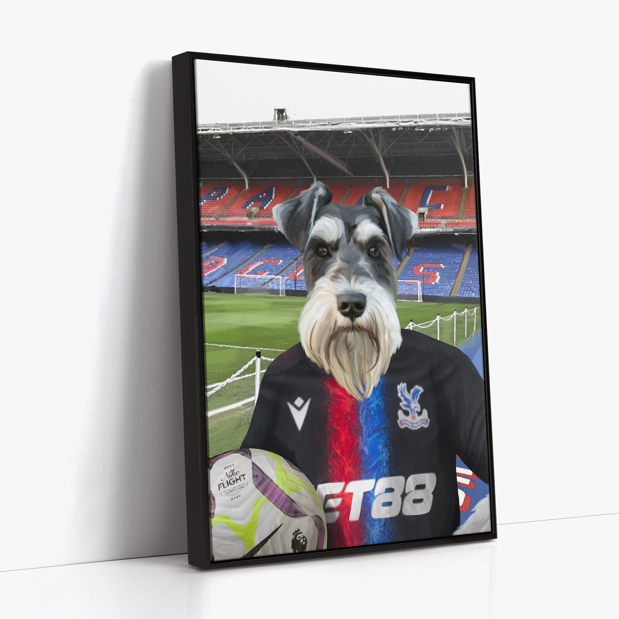 Your Pet in a Crystal Palace 24/25 3rd Shirt inside Selhurst Park