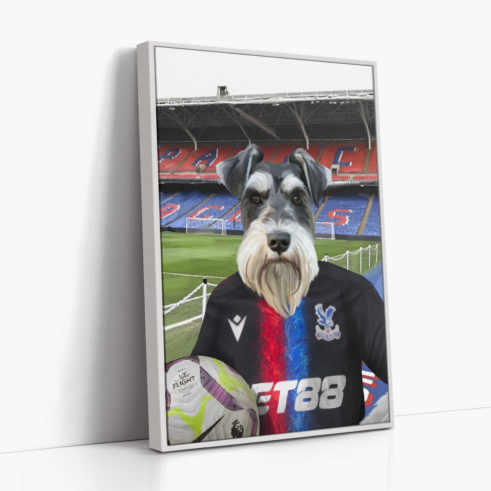 Your Pet in a Crystal Palace 24/25 3rd Shirt inside Selhurst Park