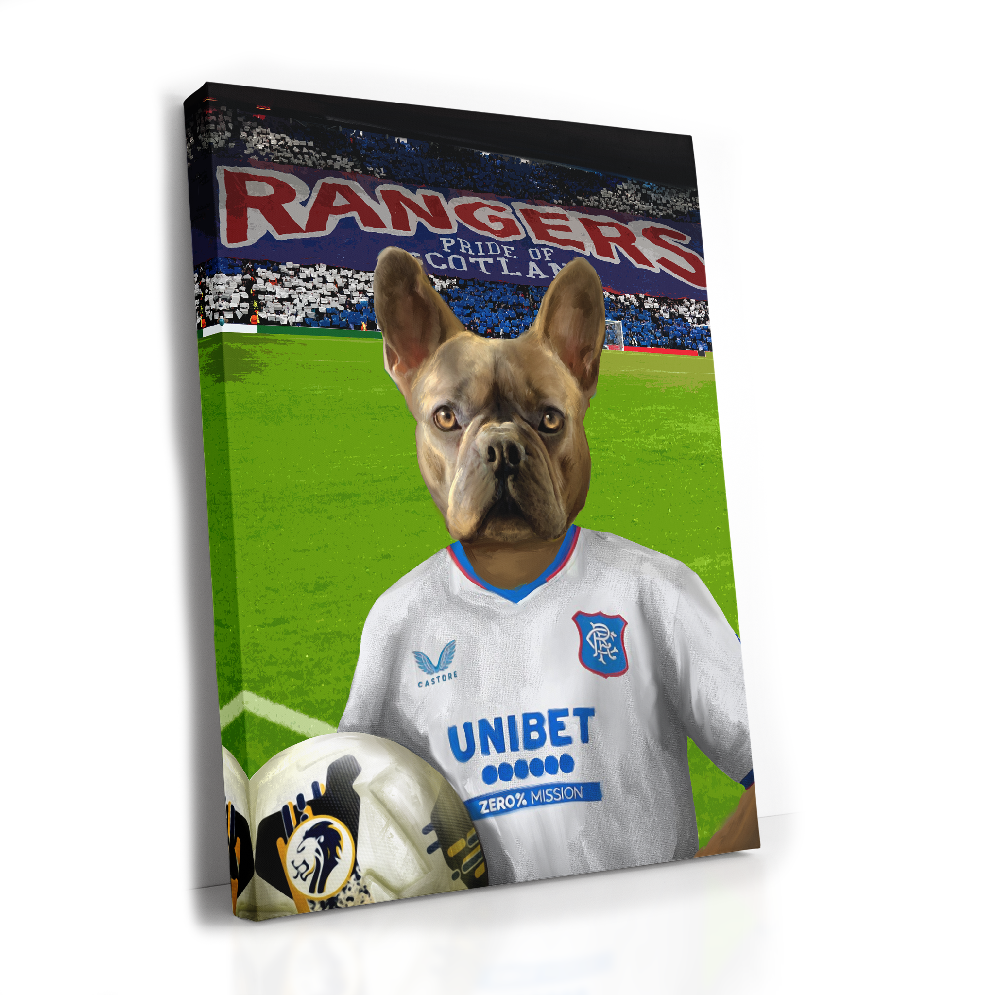 Your Pet in a Rangers Away Shirt Inside Ibrox (Rangers Flag)