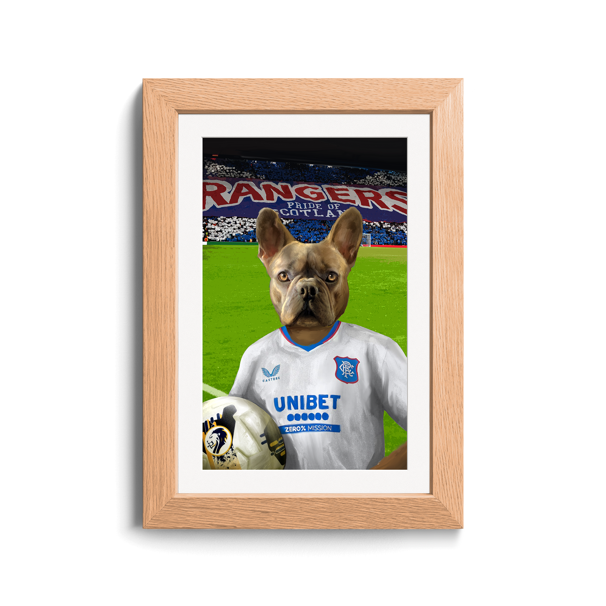 Your Pet in a Rangers Away Shirt Inside Ibrox (Rangers Flag)