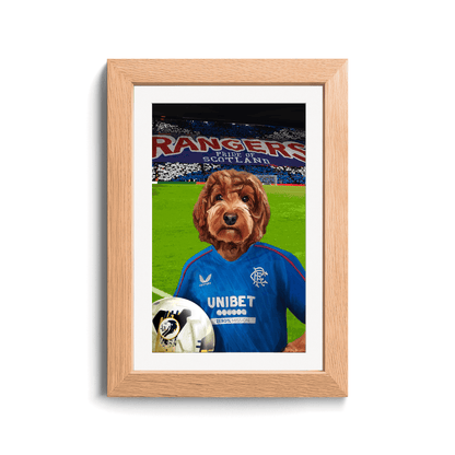 Your Pet in a 24/25 Rangers Home Shirt Inside Ibrox (Rangers Flag) image