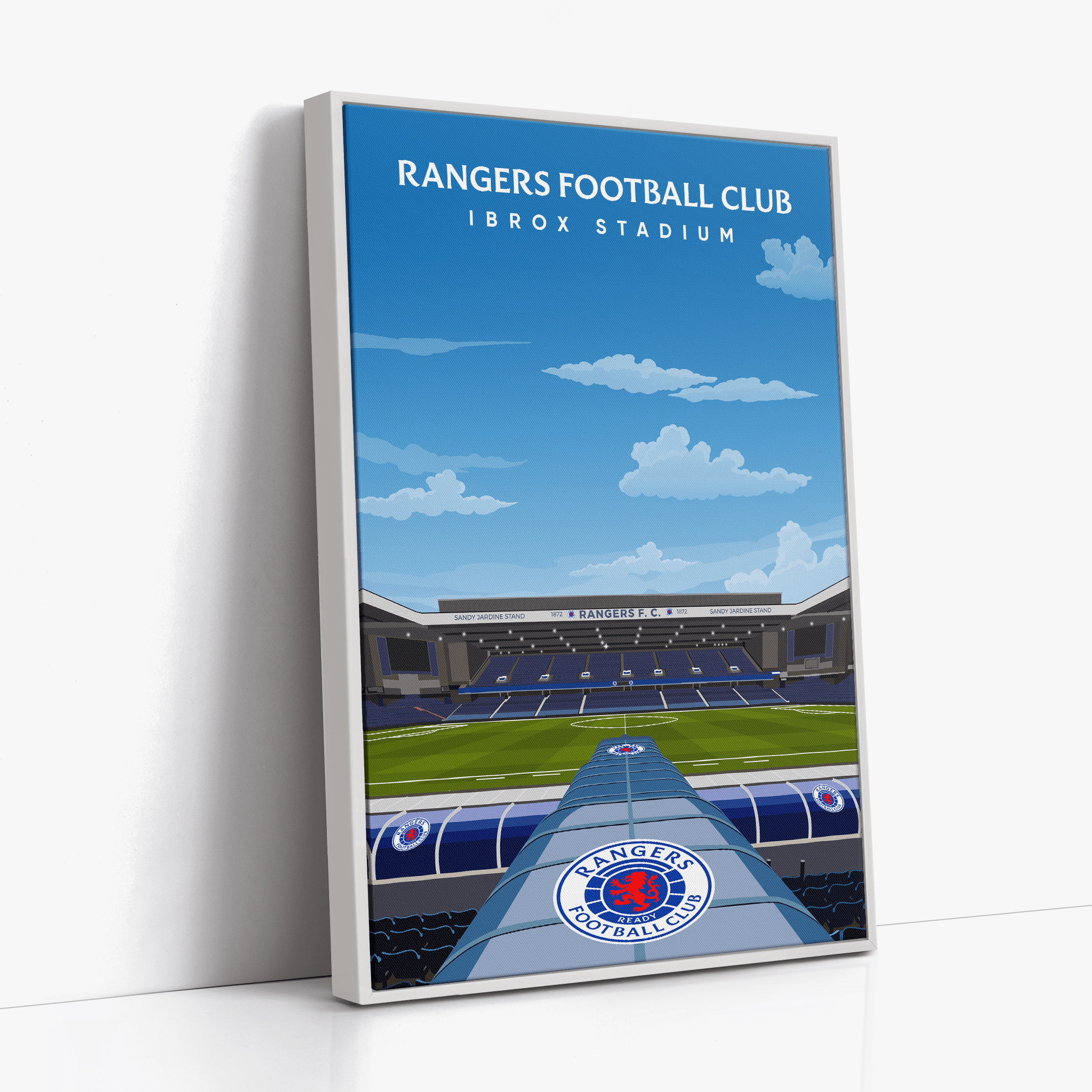 Rangers FC Ibrox Hand Drawn Stadium Design image 6