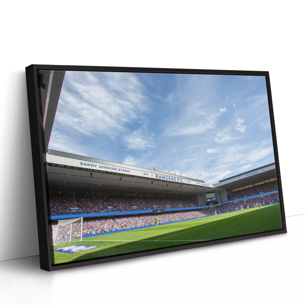 Rangers Football Club Ibrox Stadium Framed Canvas Print #1