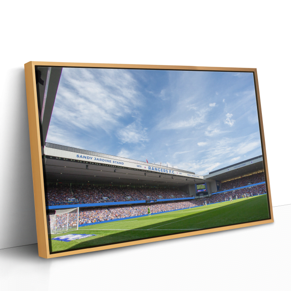 Rangers Football Club Ibrox Stadium Framed Canvas Print #1