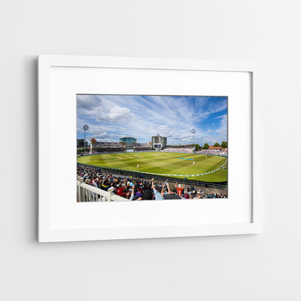 Trent Bridge Ground Image #2, Nottinghamshire County Cricket Club White Framed Photo Print, Cricket Ground, Cricket Fan Gift,